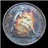 Image 2 : 1861-p Seated Liberty Half Dime 1/2 10c Grades Choice AU/BU Slider
