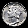 Image 2 : 1934-p Mercury Dime 10c Grades Choice Unc+ FSB