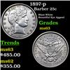 Image 1 : 1897-p Barber Quarter 25c Grades Select Unc