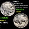 Image 1 : 1931-s Buffalo Nickel 5c Grades GEM Unc