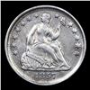 Image 2 : 1857-p Seated Liberty Half Dime 1/2 10c Grades Choice AU/BU Slider+