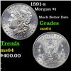Image 1 : 1891-s Morgan Dollar $1 Grades Choice Unc