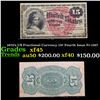 Image 1 : 1870's US Fractional Currency 15¢ Fourth Issue Fr-1267 Grades xf+