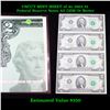 Image 1 : UNCUT MINT SHEET of 4x 2003 $2 Federal Reserve Notes All GEM Or Better
