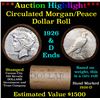 Image 1 : ***Auction Highlight*** Full solid Date 1926-d Peace silver dollar roll, 20 coin. (fc)