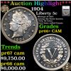 Image 1 : Proof *HIGHLIGHT OF ENTIRE ACUITION* 1904 Liberty Nickel 5c Graded pr66+ CAM By SEGS (fc)