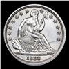 Image 2 : ***Auction Highlight*** 1838 Large Stars DDR FS-802 F-102 FS-802 Seated Liberty Dime 10c Graded ms65