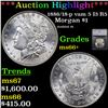 Image 1 : ***Auction Highlight*** 1886/18-p vam 5 I3 R5 Morgan Dollar $1 Graded ms66+ By SEGS (fc)