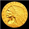 Image 2 : ***Auction Highlight*** 1911-p Gold Indian Quarter Eagle $2 1/2 Graded Select Unc By USCG (fc)