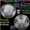 Image 1 : ***Auction Highlight*** 1878-cc vam 22 I2 R4 Morgan Dollar $1 Graded Select Unc PL By USCG (fc)