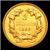 Image 3 : ***Auction Highlight*** 1888-p Three Dollar Gold 3 Graded Select+ Unc By USCG (fc)