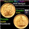 Image 1 : ***Auction Highlight*** 1926 Sesqui Gold Commem $2 1/2 Graded GEM Unc By USCG (fc)