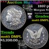 Image 1 : ***Auction Highlight*** 1897-p Morgan Dollar $1 Graded GEM Unc DMPL By USCG (fc)