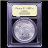 Image 4 : ***Auction Highlight*** 1927-d Peace Dollar $1 Graded Choice+ Unc By USCG (fc)