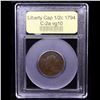 Image 4 : ***Auction Highlight*** 1794 C-2a Liberty Cap half cent 1/2c Graded vg+ By USCG (fc)