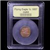 Image 4 : ***Auction Highlight*** 1857 Flying Eagle Cent 1c Graded Choice Unc By USCG (fc)