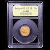 Image 4 : ***Auction Highlight*** 1912-p Gold Indian Quarter Eagle $2 1/2 Graded Select Unc By USCG (fc)