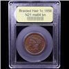 Image 4 : ***Auction Highlight*** 1856 N21 R2 Braided Hair Large Cent 1c Graded Choice Unc BN By USCG (fc)