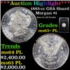Image 1 : ***Auction Highlight*** 1885-cc GSA Hoard Morgan Dollar $1 Grades Select Unc+ PL (fc)