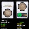 Image 1 : NGC 1887-p Morgan Dollar $1 Graded ms63 By NGC