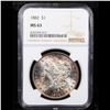 Image 2 : NGC 1882-p Morgan Dollar $1 Graded ms63 By NGC