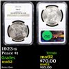 Image 1 : NGC 1923-s Peace Dollar $1 Graded ms62 By NGC