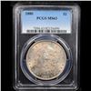 Image 2 : PCGS 1880-p Morgan Dollar $1 Graded ms63 By PCGS