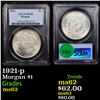 Image 1 : PCGS 1921-p Morgan Dollar $1 Graded ms62 By PCGS