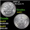 Image 1 : 1897-p Morgan Dollar $1 Grades Select+ Unc