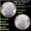 Image 1 : 1883-p Vam 3 Morgan Dollar $1 Grades Select+ Unc