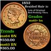 Image 1 : 1852 Braided Hair Large Cent 1c Grades Select+ Unc BN