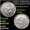 Image 1 : 1936-s Arkansas Old Commem Half Dollar 50c Grades Choice+ Unc