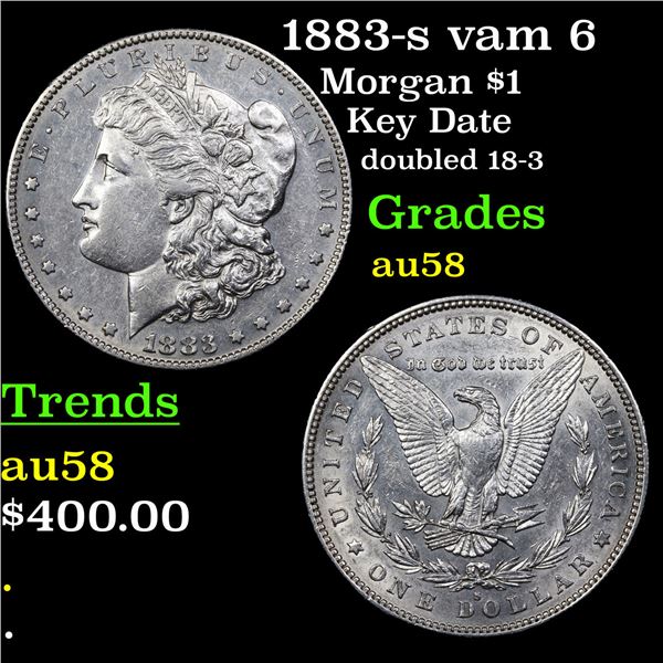 1883-s vam 6 Morgan Dollar $1 Grades Choice AU/BU Slider