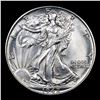 Image 2 : 1942-p Walking Liberty Half Dollar 50c Grades Choice Unc