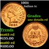 Image 1 : 1901 Indian Cent 1c Grades unc details rd