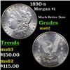 Image 1 : 1890-s Morgan Dollar $1 Grades Select Unc