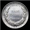 Image 3 : 1920 Maine Old Commem Half Dollar 50c Grades Unc Details