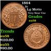 Image 1 : 1864 Two Cent Piece 2c Grades Choice AU/BU Slider