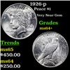 Image 1 : 1926-p Peace Dollar $1 Grades Choice+ Unc
