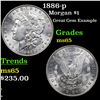 Image 1 : 1886-p Morgan Dollar $1 Grades GEM Unc