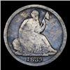 Image 2 : 1837 Seated Seated Liberty Half Dime 1/2 10c Grades vg+
