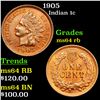 Image 1 : 1905 Indian Cent 1c Grades Choice Unc RB