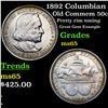 Image 1 : 1892 Columbian Old Commem Half Dollar 50c Grades GEM Unc