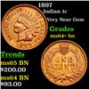 Image 1 : 1897 Indian Cent 1c Grades Choice+ Unc BN