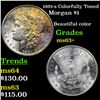 Image 1 : 1881-s Colorfully Toned Morgan Dollar $1 Grades Select+ Unc