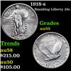 Image 1 : 1918-s Standing Liberty Quarter 25c Grades Choice AU