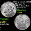 Image 1 : 1892-p vam 3 I3 R4 Morgan Dollar $1 Grades Choice AU/BU Slider