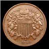 Image 2 : 1869 Two Cent Piece 2c Grades AU, Almost Unc