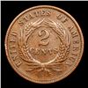 Image 3 : 1869 Two Cent Piece 2c Grades AU, Almost Unc