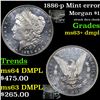 Image 1 : 1886-p Mint error Morgan Dollar $1 Grades Select Unc+ DMPL
